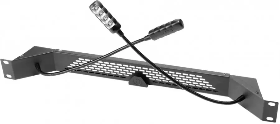 Adam Hall 19" Parts 87463 ULTRA - Éclairage de rack à LED COB blanc froid, deux cols de cygne Prix Cassé