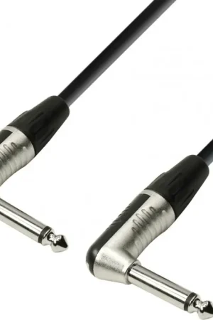 Offre Exclusive Adam Hall Cables 4 STAR IRR 0060 - Câble Instrument REAN Jack 6,35 mm coudé mono vers Jack 6,35