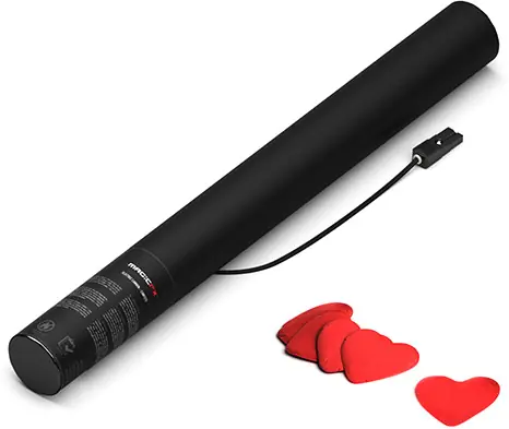Haute Qualité Magic FX Electric Confetti Cannon 50cm - Red Hearts