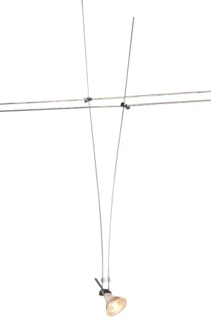 SLV ASMARA, spot pour câble tendu T.B.T. TENSEO, intérieur, chrome, GX5.3/QR-C51, 35W max Expédié Aujourd’hui