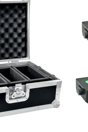 EUROLITE Set 4x AKKU IP Flat Light 3 bk + Case Dernier Modèle