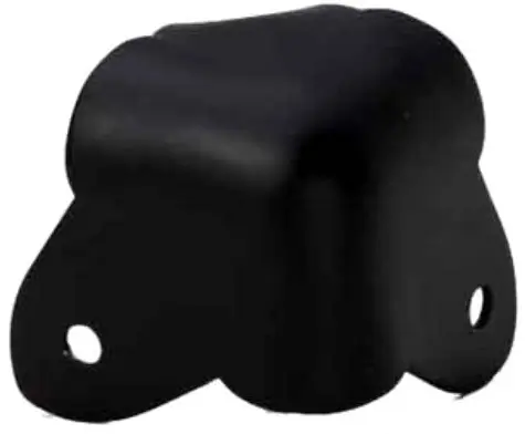 Adam Hall Hardware 4026 BLK - Coin 2 Pattes noir avec Ourlet Prix Cassé