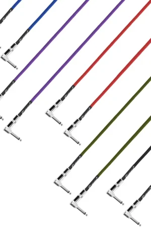 Meilleur Prix Adam Hall Cables 4 STAR IRR 0030 SET - Pedalboard Patch Cable | Set of 5 Adam Hall® angled Jack