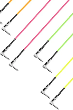 Adam Hall Cables 4 STAR IRR 0090 NEO SET - Pedalboard Patch Cable | Set of 4 Adam Hall® angled Jusqu’à Épuisement Des Stocks