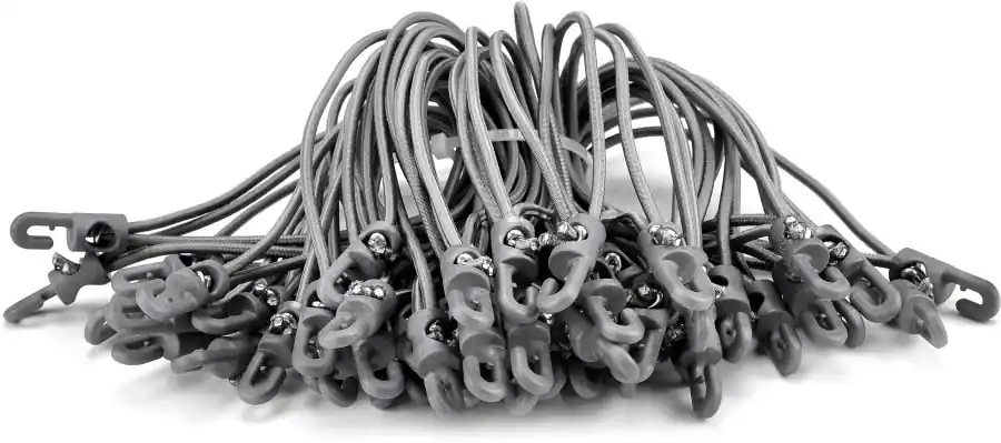 Promotion Saisonnière Riggatec Spannfix 4mm gris argenté 20cm 50 pcs.