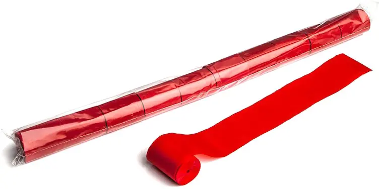 Certifié Streamers de stade Magic FX 20m x 5cm - Rouge