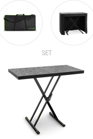 Gravity KSX 2 RD SET 1 - Support de clavier X-Form double et table de support Set 1 Vente Directe