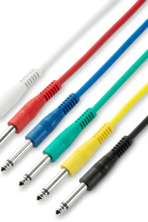 Adam Hall Cables 3 STAR IPP 0060 SET - Jeu de 6 câbles patch 6,3 mm Jack Mono 0,60 m Prix Promo