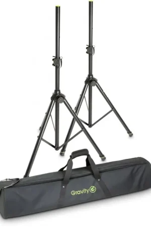 Gravity SS 5212 B SET 1 - Set de 2 Pieds d'Enceinte d'acier avec sac de transport Bon Plan