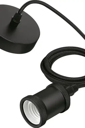 Cordon Philips Modern E27 noir, 2 m, coupable Livraison Gratuite