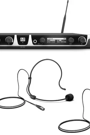 Authentique LD Systems U518 BPH 2 - Dual - Système de Micro sans Fil avec 2 x Émetteur Ceinture et 2 x Micro