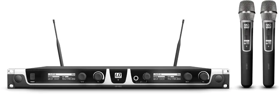LD Systems U518 HHC 2 - Système de Micro sans Fil avec 2 x Micro Main statique Meilleure Vente