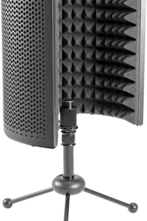Quantité Limitée OMNITRONIC AS-04 Système de bureau-microphone-absorbeur, pliable avec trépied.