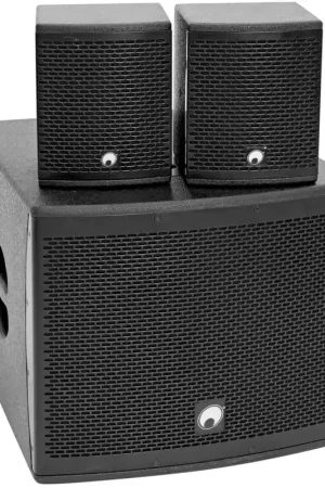Affaire À Saisir OMNITRONIC Set MOLLY-12A Subwoofer actif + 2x MOLLY-6 Top 8 Ohm, noir
