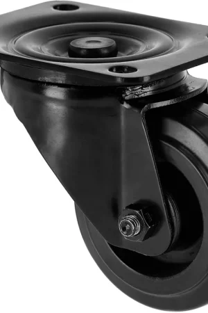 Adam Hall Hardware 372081 BLK - Roulette pivotante 80 mm, noire Retour Gratuit