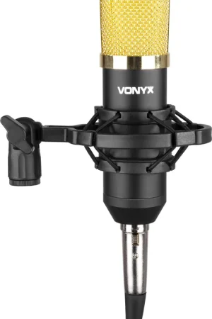 Livraison Express Vonyx CM400B Studio Condenser Microphone Noir/Or