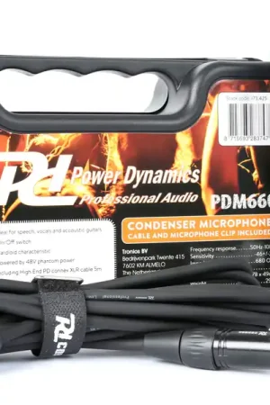 Expédition Rapide Microphone à condensateur Power Dynamics PDM660 dans une mallette