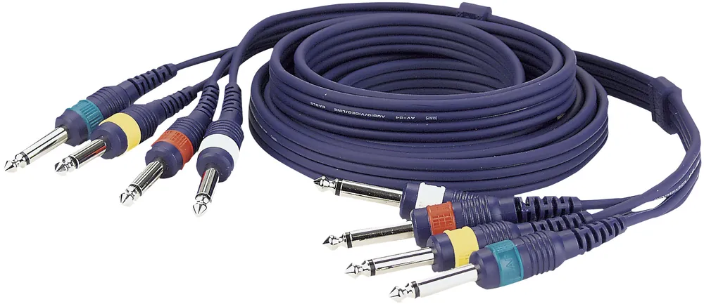 DAP-Audio FL20 - 4 prises jack mono vers 4 prises jack mono, 3 m Populaire