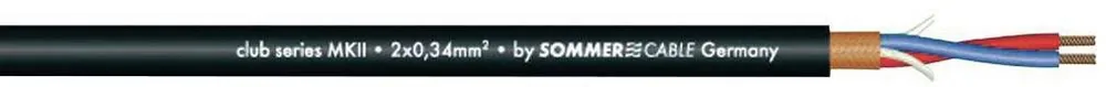 Offre Limitée SOMMER CABLE Câble de microphone 2x0.34 100m bk CLUB