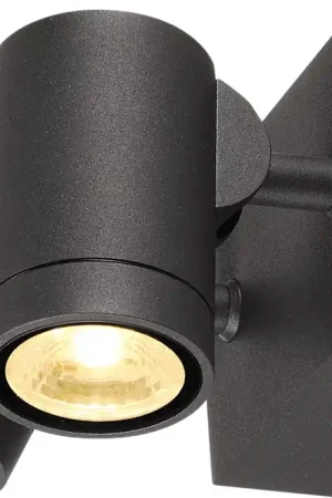 Affaire À Saisir SLV HELIA, applique et plafonnier extérieur, double, anthracite, LED, 16W, 3000K, IP55, variable