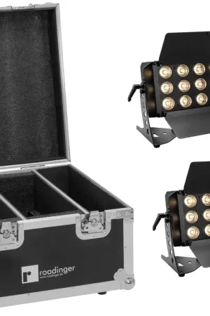 EUROLITE Set 2x LED CLS-18 QCL RGB/WW 18x7W + Flightcase Meilleur Choix