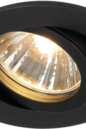 Commander Vite SLV NEW TRIA 68, encastré de plafond intérieur, simple, rond, noir, GU10/QPAR51, 50W max