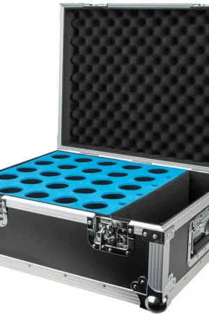 Authentique Étui SHOWGEAR Pro pour 25 micros Avec compartiment pour accessoires et mousse préformée