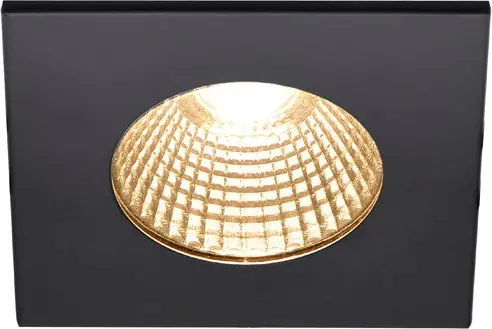 SLV PATTA-I, encastré de plafond intérieur/extérieur, carré, noir, LED, 7,3W, 1800-3000K Dernière Chance