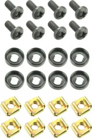 Adam Hall 19" Parts 5927 M8 AH - Lot de 8 vis M6 x 12 mm avec écrou cage et rondelle déformable Marque