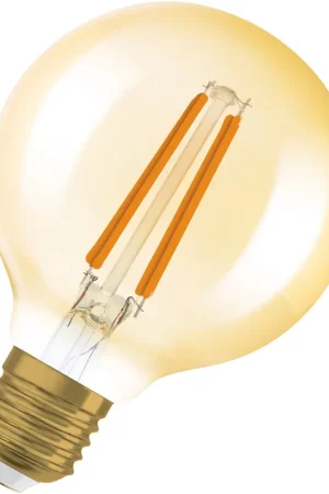Certifié OSRAM Vintage 1906 Globe 80 60 Filament DIM 7,2 W 824 Or E27