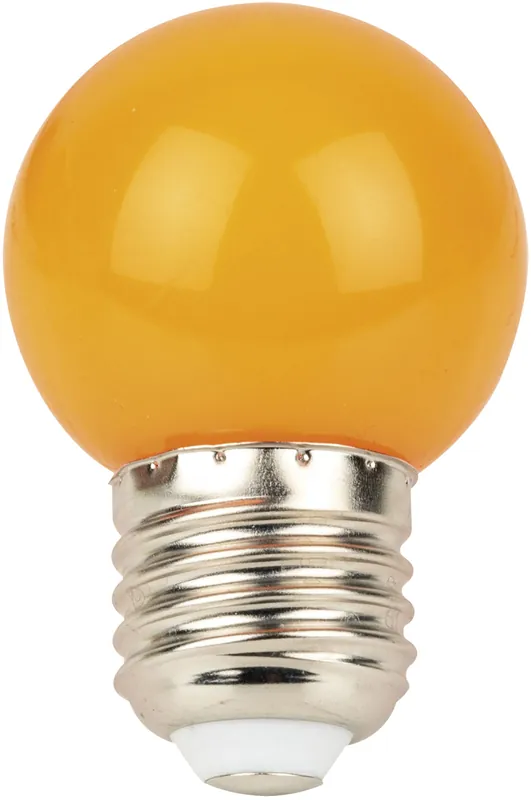 Ampoule LED SHOWGEAR G45 E27 1 W - orange - non dimmable Soldes