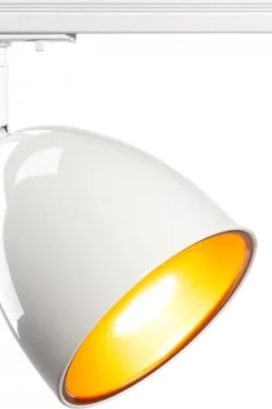 Prix Choc SLV PARA CONE 14, spot pour rail 1 allumage, intérieur, blanc laqué/or, GU10/QPAR51, 25W max