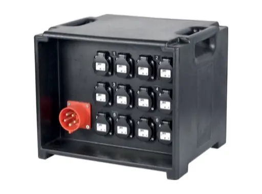 Boitier alimentation électrique 32A 30mA TETRA CEE17 > 6 X 16A SUR 12 X PC16 Promotion