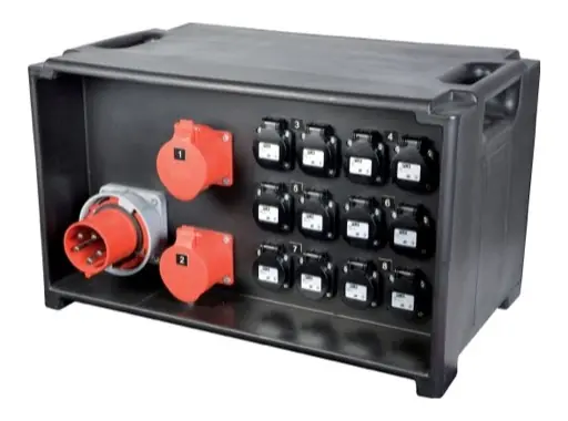 BOITIER • 63A 30mA Tetra => 2x32A Tetra sur 2xCEE17 + 6x16A sur 12xPC16 Commande En Gros