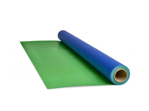 Tapis de danse reversible Vert / Bleu incrustation, rouleau 30ml - HARLEQUIN DUO Remise