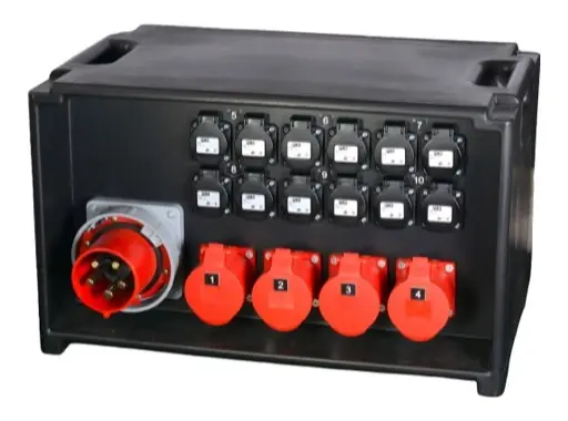 BOITIER • 125A 30mA Tetra => 4x32A Tetra CEE17+ 6xPC16A Populaire