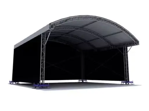 Bâche arrière noire pour chapiteau MR1 toit arrondi 8 x 6 m - QUICKTRUSS Super Prix