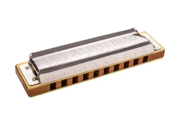Authentique Hohner 1896/20 Harmo Marine Band B Nat Min