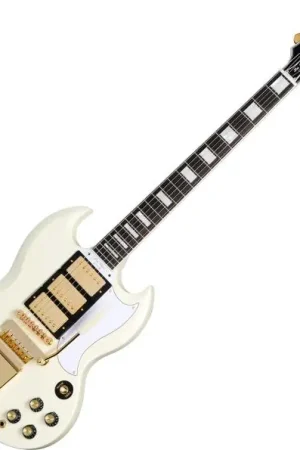 Epiphone Inspired By Gibson 1963 Les Paul SG Custom With Maestro Vibrola - vos classic white Super Prix