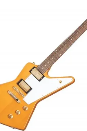 Dernier Modèle Epiphone Original 1958 Explorer Korina White Pickguard - aged natural