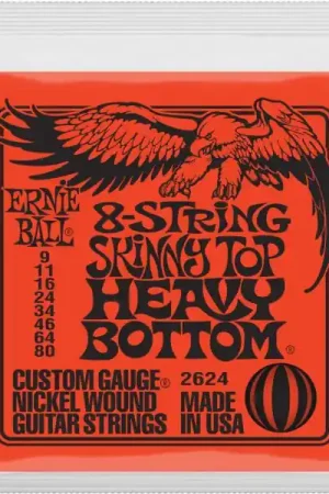 Acheter Direct Ernie ball P02624 Electric Guitar 8-String Set STHB Slinky Nickel Wound 9-80 - jeu de 8 cordes