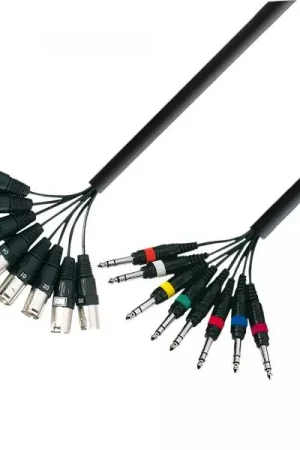Adam hall k3l8mv0500 multipaire xlr male vers jack symétrique 3m Satisfait Ou Remboursé