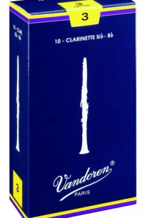 Authentique Vandoren Traditionnelles Boite de 10 Anches Clarinette Sib n.1,5