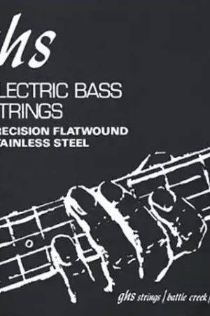 Ghs Bass (4) Stainless Steel Precision Flatwound 45-105 - jeu de 4 cordes Remise