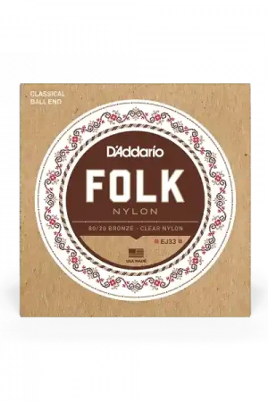 Acheter Direct D'addario EJ33 Folk Nylon (6) 80/20 Bronze Wrap - jeu de 6 cordes