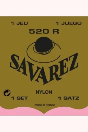 Haute Qualité Savarez Classic 520R Carte Rouge Tension Forte - jeu de 6 cordes