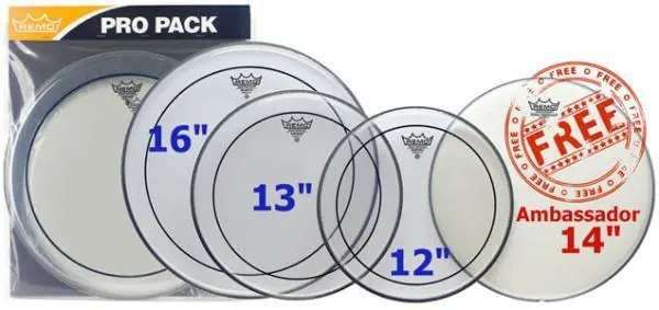 Livraison Express Remo PACK PINSTRIPE TRANSPARENTE 12 13 16 + 14 AMBASADOR SABLEE - pack peaux